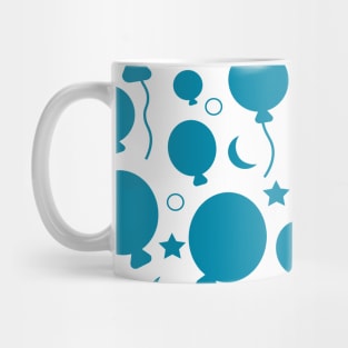 Blue festive party balloons pattern design Mug